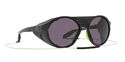 Oakley Clifden, Gafas Unisex Adulto, Schwarz Grün Lila Splat/Prizm Grau, XXXL