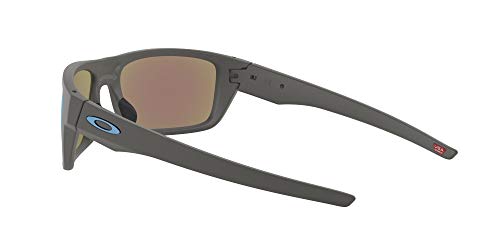 Oakley Drop Point Gafas de Sol, Hombre, Gris (Matte Dark Grey/Prizmsapphirepolarized), 61