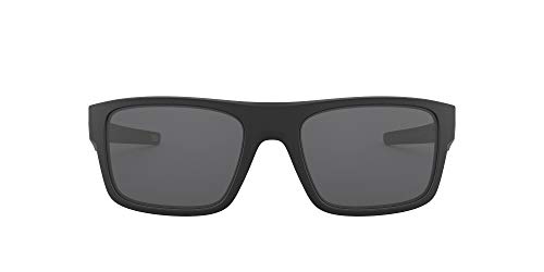 Oakley Drop Point Gafas de Sol, Hombre, Negro (Matte Black/Grey), 61