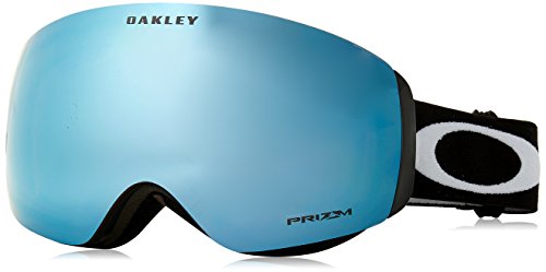 Oakley Flight Deck XM - Gafas de esquí/snowboard, Blanco Mate (Matte White) - (con logo blanco, banda negra y lente prizm zafiro iridio), Talla Única