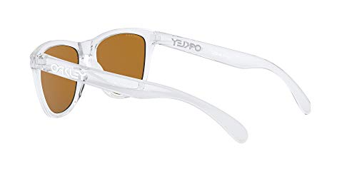 Oakley Frogskins Gafas de Sol, Pulido/Transparente/Púrpura Prizm, 55 MM para Hombre