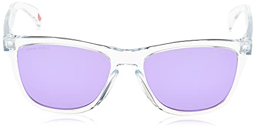 Oakley Frogskins Gafas de Sol, Pulido/Transparente/Púrpura Prizm, 55 MM para Hombre