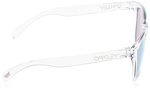 Oakley Frogskins Gafas de Sol, Pulido/Transparente/Púrpura Prizm, 55 MM para Hombre