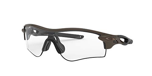Oakley Gafas de sol para hombre OO9206 Radarlock Path Asian Fit Wrap, Oliva/Negro claro fotocromático,
