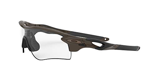 Oakley Gafas de sol para hombre OO9206 Radarlock Path Asian Fit Wrap, Oliva/Negro claro fotocromático,