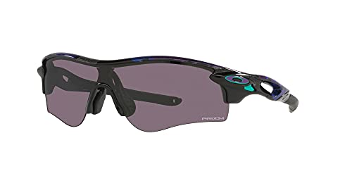 Oakley Gafas de sol para hombre OO9206 Radarlock Path Asian Fit Wrap, Spin Shift/Prizm Grey,