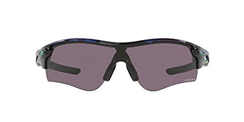 Oakley Gafas de sol para hombre OO9206 Radarlock Path Asian Fit Wrap, Spin Shift/Prizm Grey,