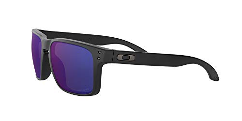 Oakley Holbrook Gafas de Sol Polarizadas Unisex, Negro (Matte Black/Emerald Iridium Polarized), 55