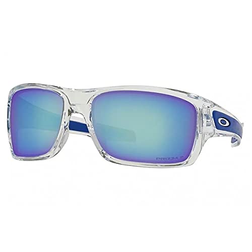 Oakley Turbine Sunglasses Polished Clear/PRIZM Deep Water Polarized