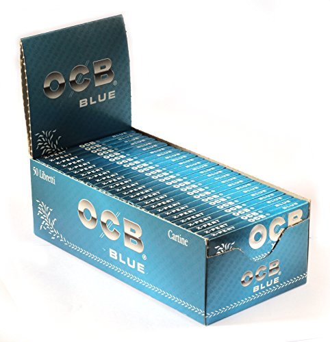 OCB - Papel para liar cigarrillos cortos X-Pert Blu - Caja de 50 librillos