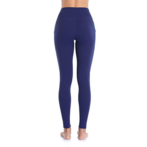 Occffy Leggins Mujer Mallas Deportivas Cintura Alta Pantalón Mallas de Deporte para Yoga Running Fitness Estiramiento Pilates DS166(Azul Profundo)