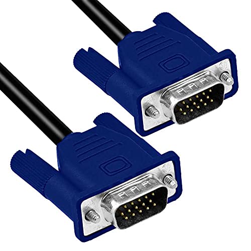 OcioDual Cable Alargador 15 Pin D-Sub DSub SVGA VGA Doble Macho M-M para Pantalla Ordenador de Mesa Portátil Monitor Proyector