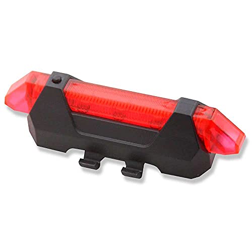OcioDual Linterna 5 LED Rojos Parte Trasera de Bicicleta con Batería Recargable USB Impermeable Luz Roja para Seguridad