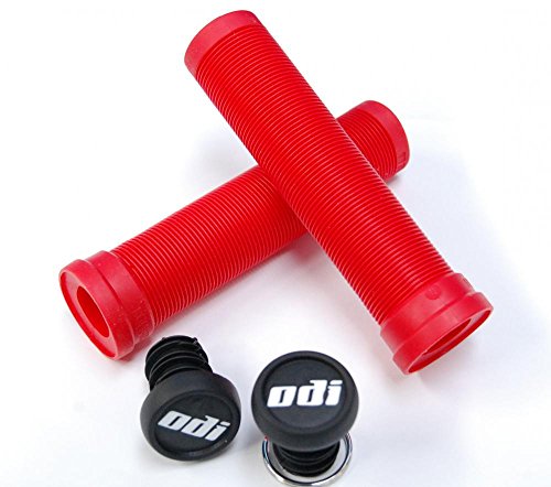 ODI Griffe Bmx Longneck Sl Flangeless, Puños para manillar (sin anillas), Rojo, 143 mm