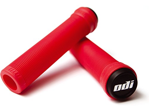 ODI Griffe Bmx Longneck Sl Flangeless, Puños para manillar (sin anillas), Rojo, 143 mm