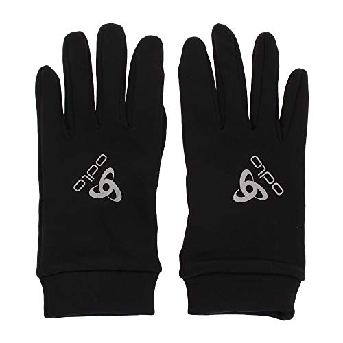 Odlo Gloves STRETCHFLEECE Liner Warm - Guantes Negros (Talla del Fabricante: S)