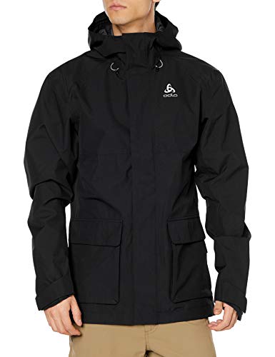 Odlo Jacket Hardshell Holmenkollen 2L Chaqueta, Hombre, Black, L