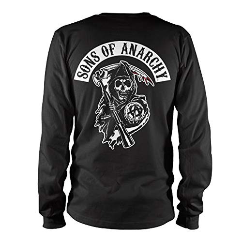 Officially Licensed Merchandise SOA Backpatch Long Sleeve T-Shirt (Black), Medium