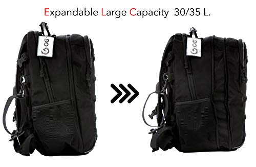 OG Online&Go CityRunner Mochila Moto, Impermeable, Expandible 30-35L, Bolsa Porta-Cascos Motorista, Correa Casco, Gran Capacidad, Portátil, Reflectante, USB