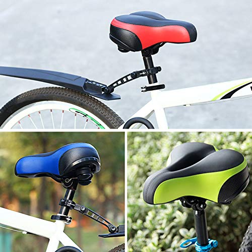 OhMyGoods - Sillín de Bicicleta cómodo y ergonómico para Hombre y Mujer, Gran Comodidad con Banda Reflectante, Asiento de Bicicleta para Bicicleta de montaña