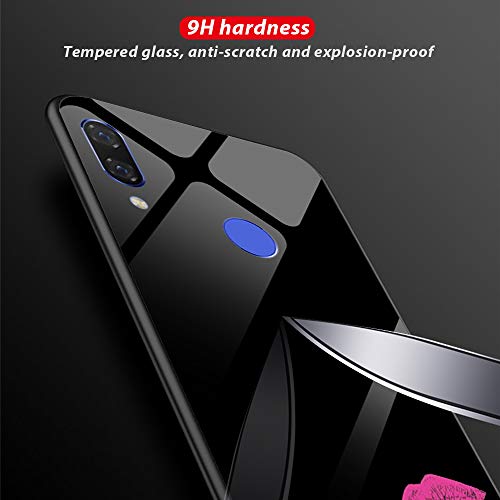 Oihxse Moda Case Compatible para Realme ACE2 Funda Vidrio Templado con Cuerda Cordón TPU Silicona Suave Bumper Cover Anti-Choques Anti-Rasguños Cáscara de Cristal Estuche,A10