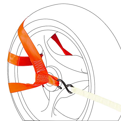 Oldbones Correa de amarre universal para rueda trasera de motocicleta, color naranja