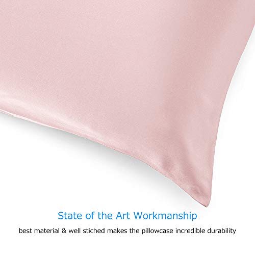 OLESILK 100% Mulbery Silk Pillowcase with Hidden Zipper for Hair and Skin, Both Sides 16mm Charmeuse Gift Box 1pc - Lotus, 40x60cm