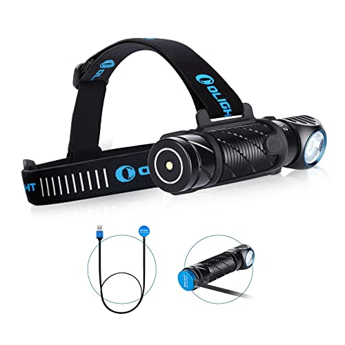 Olight PERUN 2 LED Linterna Frontal Lámpara de Cabeza USB Recargable de 2500 Lúmenes,166M MAX.IPX 8 Impermeable,Ideal para Trabajo y Actividades Exteriores como Pescar Correr y Camping