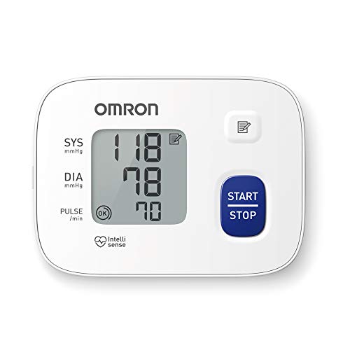 Omron Tensiómetro de muñeca RS1, monitor de presión sanguínea para el hogar o portátil