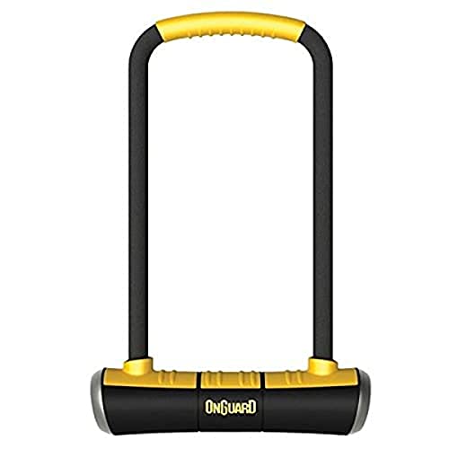 On-Guard Pitbull, Candado de llave, Negro (Noir/Jaune), 115 mm x 292 mm x 14 mm