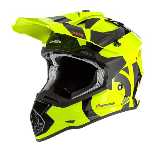 Oneal 2SRS Youth Helmet Slick Neon Yellow/Black L (53/54 cm) Casco, Adultos Unisex