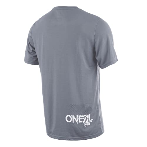 O'NEAL | Camiseta de ciclismo de montaña | MTB Mountain Bike DH Downhill FR Freeride | Material transpirable, secado rápido, antibacteriano | Slickrock Jersey | Adultos, gris, S