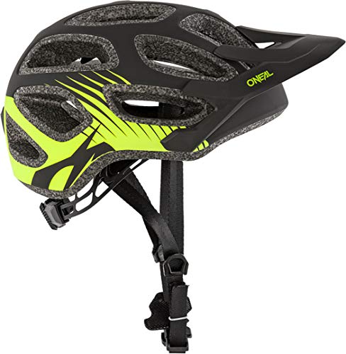 O'NEAL | Casco de Bicicleta de Montaña | MTB Downhill Freeride | Casco All-Mountain/Enduro, Ajuste Ajustable | Casco Thunderball Airy | Adulto | Negro Amarillo Neón | Talla M/57-XL/61