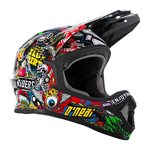 O'Neal | Casco de Bicicleta de montaña | Niños | MTB DH | Carcasa de ABS, Rejillas de ventilación para una óptima refrigeración, Norma de Seguridad EN1078 | Casco Sonus Youth Crank | Multi | Talla M