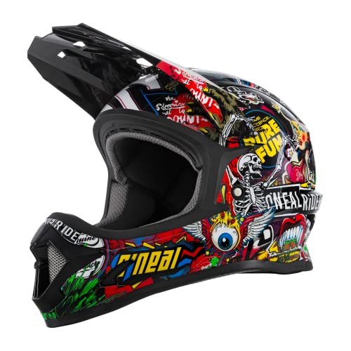 O'Neal | Casco de Bicicleta de montaña | Niños | MTB DH | Carcasa de ABS, Rejillas de ventilación para una óptima refrigeración, Norma de Seguridad EN1078 | Casco Sonus Youth Crank | Multi | Talla M