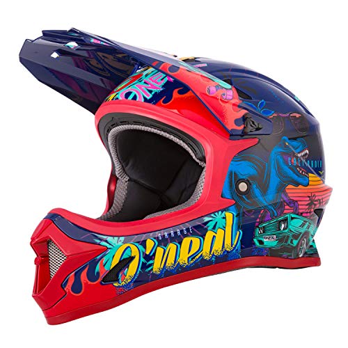 O'Neal | Casco de ciclismo de montaña | Niños | MTB Downhill | Carcasa de ABS, | Casco juvenil Sonus Rex | Multi | Talla M