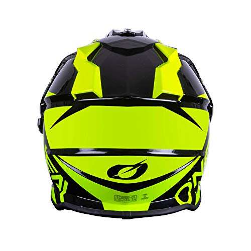 O'NEAL | Casco de Moto | Moto Enduro | Aberturas de ventilación para un máximo Flujo de Aire y refrigeración, Visera Solar integrada | Casco Sierra | Adultos | Negro Amarillo Neón | Talla L