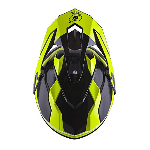 O'NEAL | Casco de Moto | Moto Enduro | Aberturas de ventilación para un máximo Flujo de Aire y refrigeración, Visera Solar integrada | Casco Sierra | Adultos | Negro Amarillo Neón | Talla L