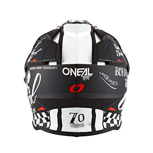 O'NEAL | Casco de Moto | Moto Enduro | Aberturas de ventilación para un máximo Flujo de Aire y refrigeración Visera Solar integrada | Casco Sierra Torment | Adultos | Blanco Negro | Talla L