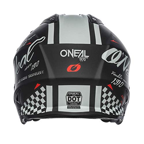 O'NEAL | Casco de Motocicleta | Enduro Street Adventure | Cubierta Exterior de Fibra de Vidrio Ligera, Forro extraíble y Lavable, Cierre magnético | Casco Slat Torment | Adultos | Negro | Talla M