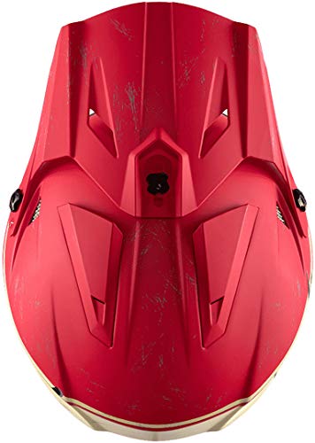 O'NEAL | Casco de Motocicleta | Enduro Street | Carcasa Exterior de Fibra de Vidrio Ligera, Forro Desmontable y Lavable, Cierre magnético | Casco de láminas VX1 | Adultos | Rojo Azul | Talla XXL