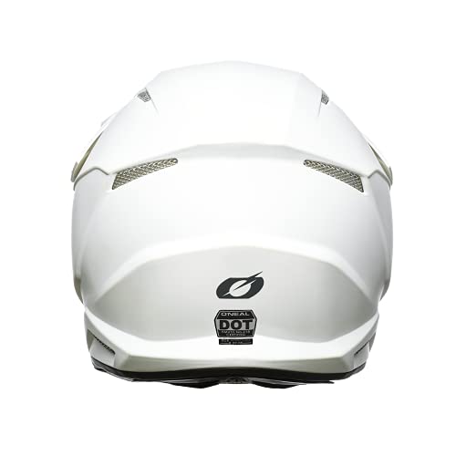 O'Neal | Casco de motocicleta | Moto Enduro | Estándares de seguridad ECE 22.05, respiraderos para una óptima ventilación y refrigeración | Casco 3SRS Solid | Adultos | Blanco | Talla XXL