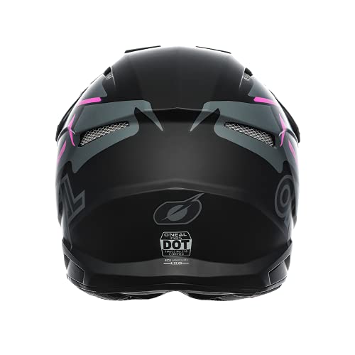 O'Neal | Casco de Motocross | MX Enduro | ABS Shell, Estándar de Seguridad ECE 22.05, Ventilación para una óptima ventilación y refrigeración | Voltaje del casco 3SRS | Adultos | Negro Rosa | Talla M