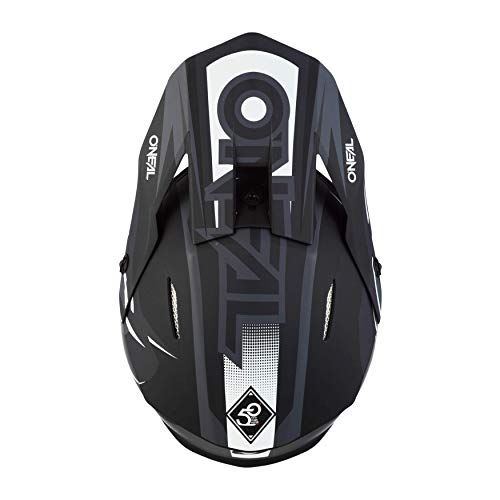 O'NEAL | Casco de Motocross | MX Enduro | Shell ABS, Cumple con el estándar de Seguridad ECE 22.05, Airflaps™ Compatible | Casco 3SRS Riff 2.0 | Adultos | Gris Negro | Talla L (59/60 cm)