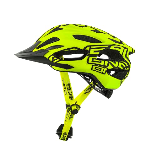 O'NEAL | Casco para Bicicleta de montaña | All-Mountain | Sistema de ventilación eficiente, Sistema de Ajuste de Talla, Aprobado por la EN1078 | Casco Q RL | Adultos | Amarillo Neón | Talla L/XL/XXL