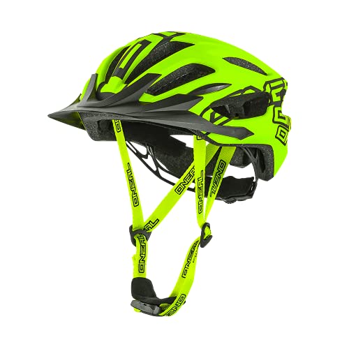 O'NEAL | Casco para Bicicleta de montaña | All-Mountain | Sistema de ventilación eficiente, Sistema de Ajuste de Talla, Aprobado por la EN1078 | Casco Q RL | Adultos | Amarillo Neón | Talla L/XL/XXL