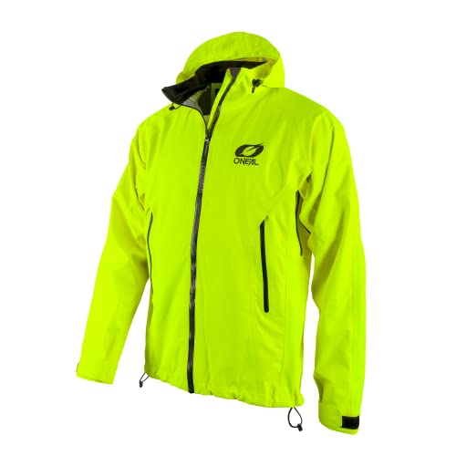 O'Neal | Chaqueta de bicicleta de montaña | MTB Downhill Freeride | Impermeable, ventilación axilar, material de tacto suave | Chaqueta de lluvia Tsunami | Adultos | Amarillo Neón | Talla S