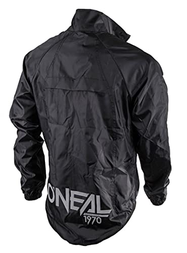 O'Neal | Chaqueta de bicicleta de montaña | MTB Mountain Bike DH Downhill FR Freeride | Chaqueta impermeable, transpirable y cortavientos | Breeze Rain Jacket | Adultos | Negro | Talla XXL