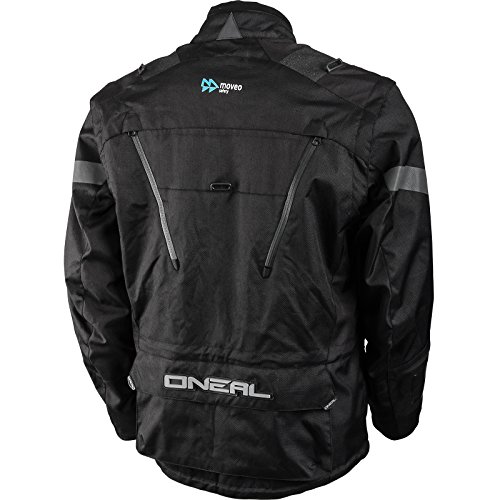 O'Neal | Chaqueta de motocicleta | Enduro Motocross | Material exterior repelente al agua, bolsillos protectores en la espalda, codos y hombros | Baja Racing Jacket | Adultos | Negro | Talla L