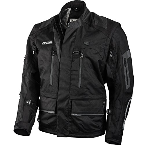 O'Neal | Chaqueta de motocicleta | Enduro Motocross | Material exterior repelente al agua, bolsillos protectores en la espalda, codos y hombros | Baja Racing Jacket | Adultos | Negro | Talla L